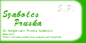 szabolcs pruska business card